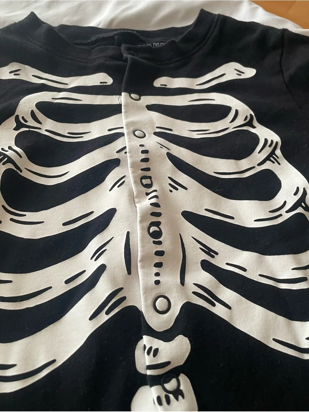 Old Navy Kids’ Unisex Skeleton One-Piece Pajamas, Sz 8 (M)
